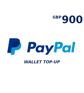 PayPal Wallet 900 GBP Top Up Key GLOBAL